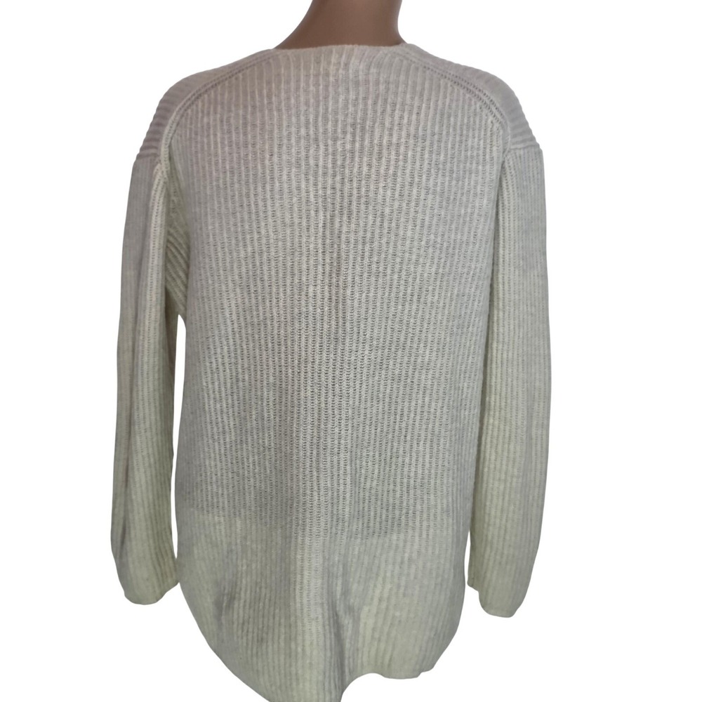 Madewell Sweater Womens S Beige Merino Wool V Neck Chunky Knit Pullover Casual - Picture 3 of 9